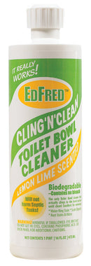 EdFred Cling 'N' Clean Lemon Lime Scent Toilet Bowl Cleaner 16 oz Liquid, Pack of 12