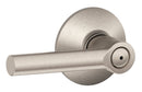 Schlage F Series F40VBRW619 Privacy Lever, Mechanical Lock, Satin Nickel, 2.38 in L x 5.35 in W x 2.75 in H Dimensions