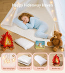 Kids Foldable Teepee Play Tent with Carry Case - Raw White