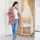 Sleepi Modern Classic Natural Solid Beech Wood Baby Crib Drape Rod