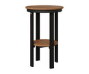 Berlin Gardens, Round End Bar Table, Antique Mahogany on Black