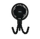 Portable USB Rechargeable Stroller Fan - Black