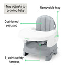 Deluxe Comfort Folding Baby Booster - Gray