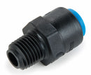 Parker Check Valve, 3/8 in x 1/4 in, Single, Inline Spring, Kynar(R), Push x MNPT - FB6MCVC4-HBLU-15