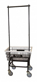 Royal Basket 1-Compartment Laundry Cart, 600 lb. Capacity, 26" L X 21" W X 70-1/2" H - G27-BKX-W2A-5UNN