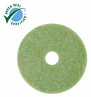 3M 12 in Non-Woven Polyester Fiber Round Preburnishing Pad, 175 to 600 rpm, Green/Amber, 5 PK - 5000