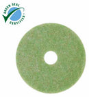 3M 16 in Non-Woven Polyester Fiber Round Preburnishing Pad, 175 to 600 rpm, Green/Amber, 5 PK - 5000