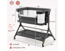 3-in-1 Baby Bedside Bassinet - Gray