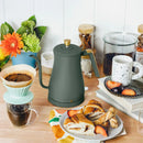 1-Liter Electric Gooseneck Kettle 1200 W, Thyme Green by Drew Barrymore