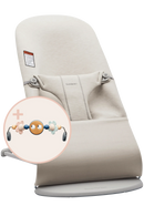 Baby Bouncer Bundle with Toy - Light Beige