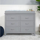Charlie 6-Drawer Double Dresser - Grey