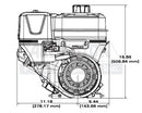 Briggs & Stratton 19L232-0036-F1 1" X 2 29-32" Horizontal Recoil Vanguard Series w- Muffler