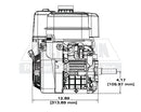 Briggs & Stratton 19L232-0036-F1 1" X 2 29-32" Horizontal Recoil Vanguard Series w- Muffler