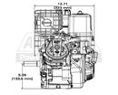 Briggs & Stratton 19N132-0051-F1 3-4" X 2 1-2" Horizontal Recoil 1450 Series Engine w- Muffler