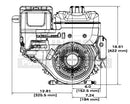 Briggs & Stratton 19N132-0019-F1 1 1" X 3-31-64" Horizontal Recoil 1450 Series Engine w- Muffler
