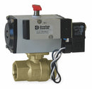 Dynaquip 3 in Double Acting Pneumatic Actuated Ball Valve, 2-Piece - PHH2AATDA075A