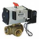 Dynaquip 1 1/4 in Spring Return - Fail Close Pneumatic Actuated Ball Valve, 1-Piece - PYHG6AUSR07510A