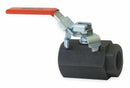 Dynaquip Ball Valve, Carbon Steel, Inline, 2-Piece, Pipe Size 1/4 in, Connection Type FNPT x FNPT - VLE2.AK0P 1/4