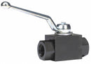 Dynaquip Ball Valve, Carbon Steel, Inline, 3-Piece, Pipe Size 1/2 in, Connection Type SAE x SAE - VAE2.N0 1/2