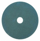 3M 20 in Non-Woven Nylon/Polyester Fiber Round Burnishing Pad, 1500 to 3000 rpm, Aqua, 5 PK - 3100