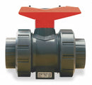 Georg Fischer Ball Valve, Polypropylene, Inline True Union, 2-Piece, Pipe Size 3/4 in - 167546333