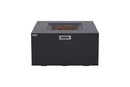 Elementi - Rocky Square Concrete Fire Pit Table, Hidden Propane Storage OFG310
