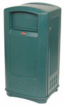 Rubbermaid 35 gal Rectangular Trash Can, Plastic, Green - FG9P9000DGRN
