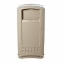 Rubbermaid 35 gal Rectangular Trash Can, Plastic, Beige - FG9P9000BEIG