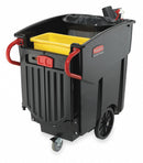 Rubbermaid Black, Janitor Cart, Overall Length 27 1/2 in, Overall Width 52 1/2 in, Overall Height 42 1/2 in - FG9W7300BLA