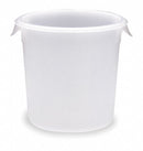 Rubbermaid 8 1/2 in" x 8 1/2 in" x 7 3/4 in" Polyethylene Round Storage Container, White - FG572100WHT