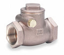 Milwaukee Valve Check Valve, 1 1/4 in, Single, Inline Swing, Bronze, FNPT x FNPT - 510T 1 1/4