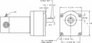 Dayton DC Gearmotor 90VDC, Nameplate RPM: 6 RPM, Max. Torque: 500.0 in-lb, Enclosure: TENV - 1LPY4