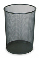 Rubbermaid 5 gal Round Wastebasket, Metal, Black - FGWMB20BK