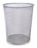 Rubbermaid 5 gal Round Wastebasket, Metal, Silver - FGWMB20SLV