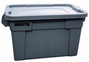 Rubbermaid Storage Tote, Color Gray, Outside Height 15 1/8 in, Outside Length 27 7/8 in - FG9S3100GRAY