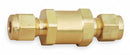 Parker Check Valve, 3/8 in, Single, Inline Poppet, Brass, Compression x Compression - 6Z-C6L-10-BN-B
