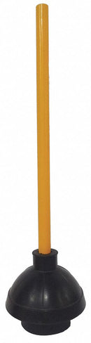 Top Brand Forced Cup Plunger, 6 in Cup Dia., 21" Handle Length, Durable Rubber Plunger Material - 1RLV8