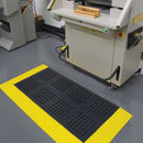 Notrax Drainage Mat, 6 ft L, 4 ft W, 1 in Thick, Rectangle, Black with Yellow Border - 620S4872BY