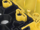 Notrax Interlocking Drainage Mat, PVC, Black with Yellow Border, 1 EA - 620S3060BY