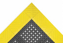 Notrax Drainage Mat, 6 ft L, 3 ft 6 in W, 1 in Thick, Rectangle, Black with Yellow Border - 620S4272BY