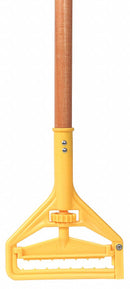 Tough Guy Wet Mop Handle, Side Gate Mop Connection Type, Blue, Wood, 60" Handle Length - 1TYZ8