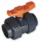 Georg Fischer Ball Valve, CPVC, Inline True Union, 2-Piece, Pipe Size 1 1/4 in - 163375005