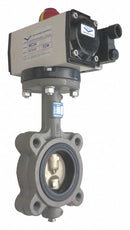 Milwaukee Valve 2 in Cast Iron Spring Return Pneumatically Actuated Butterfly Valve With EPDM Seat Material - GLB23E D 2