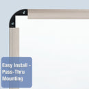 Quartet Gloss-Finish Porcelain Dry Erase Board, Wall Mounted, 48"H x 96"W, White - P568T