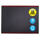 Quartet Magnetic Letter, Push-Pin Bulletin Board, Magnetic Fabric, 48"H x 72"W, Gray - MB547M
