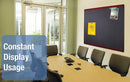 Quartet Magnetic Letter, Push-Pin Bulletin Board, Magnetic Fabric, 48"H x 72"W, Gray - MB547M
