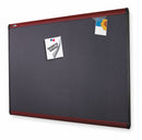 Quartet Magnetic Letter, Push-Pin Bulletin Board, Magnetic Fabric, 24"H x 36"W, Gray - MB543M