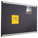 Quartet Magnetic Letter, Push-Pin Bulletin Board, Magnetic Fabric, 48"H x 72"W, Gray - MB547A