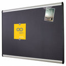Quartet Magnetic Letter, Push-Pin Bulletin Board, Magnetic Fabric, 36"H x 48"W, Gray - MB544A