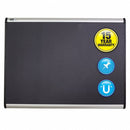 Quartet Magnetic Letter, Push-Pin Bulletin Board, Magnetic Fabric, 36"H x 48"W, Gray - MB544A